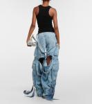 Джинсы карго с вырезами The Attico, синий - фото 3