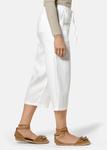 Короткий размер: льняные брюки Goldner, белый - фото 4