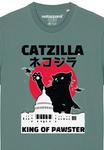 Футболка с принтом CATZILLA watapparel, темно-зеленый - фото 4