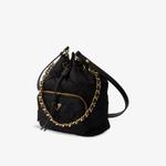Сумка Prada из нейлона с цепочкой, черный - фото 3