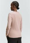 Топ TOM TAILOR DENIM LANGARM MIT RAFFÄRMELN, Antique Rose Melange/Light Pink - фото 3