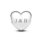 Шарм Be Love Engravable Large Heart Pandora, стерлинговое серебро - фото 4