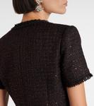 Твидовый топ Self-Portrait, черный - фото 5