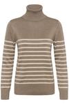 Джемпер Saint Tropez MILASZ ST. ROLLNECK, Atmos Gray Morn Stripe/Beige - фото 5