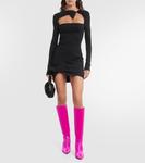 Атласные сапоги agathe 85 Jimmy Choo, розовый - фото 2