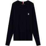 Джемпер с вышитым монограммой Tommy Hilfiger, синий - фото