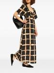 Платье миди Otussi в клетку MUNTHE, черный - фото 2