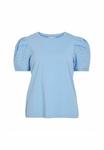 Блуза VILA MIT KURZEN ÄRMELN RUNDHALS, Blissful Blue/Blue - фото 6