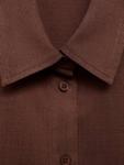 Льняная рубашка с накладными карманами Mango, Dark Brown - фото 8