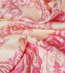 Шелковый сатиновый шарф Underwater Barocco Versace, Eggshell+Dragonfruit - фото 4
