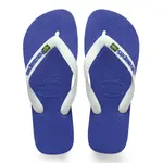 Унисекс Бразилия Логотип Havaianas Шлепанцы, синий/белый - фото