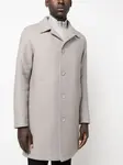 Однобортное пальто с капюшоном Herno, серый - фото 6