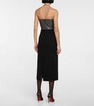 Платье миди из твида Alessandra Rich, Black Silver - фото 3