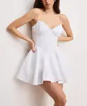 Женское мини-платье-бюстье Good American, белый - фото 3