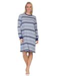 Ночная рубашка NORMANN langarm Bündchen Blockstreifen, синий - фото 2