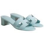 HERMES Oasis Slide Slippers 5cm Women's Dusty Blue - фото 4