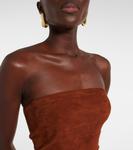 Замшевое платье миди без бретелек Monica Stouls, Sumac - фото 4