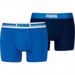 Трусы повседневные с логотипом боксеры 2 шт. Puma, синий - фото
