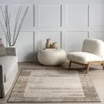 Коврик в винтажном стиле с границами Casiane nuLOOM, 152x244 см, коричневый - фото 9