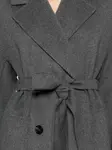 Двубортное пальто с поясом 'S Max Mara, серый - фото 5