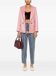 Forte Forte двубортный пиджак в полоску, розовый - фото 2