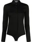 Поплиновая рубашка-боди Patrizia Pepe, черный - фото