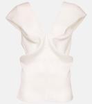 Шелковый топ Ami Khaite, Chalk - фото