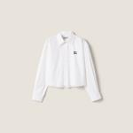 Поплиновая рубашка MIU MIU, белый - фото