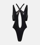 Купальник с вырезами MUGLER, черный - фото