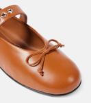 Кожаные балетки Miu Miu, Cognac - фото 6