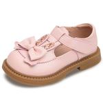 Противоскользящие амортизирующие детские кожаные туфли для детей Budding, розовый - фото 2