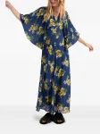 Платье макси с цветочным принтом La DoubleJ, синий - фото 2
