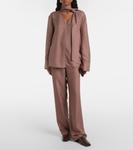 Шелковая блузка с принтом в виде шарфа Joseph, Ruby Combo - фото 2