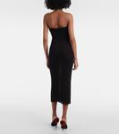 Атласное платье миди Magda Butrym, черный - фото 3