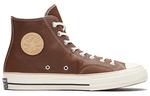 Кроссовки Converse Chuck Taylor 70 Hi Leather Chocolate/Light Fawn/Egret - фото 2