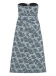 Жаккардовое платье миди Botanical GANNI, синий - фото 6