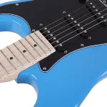 Электрогитарный комплект Glarry GST с черной накладкой - синий - фото 5