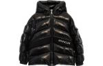 Moncler Детская черная пуховая куртка - фото