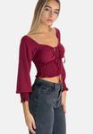 Блуза Elara, бордовый - фото 4
