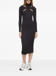 Платье-миди с вырезами и высоким горлом Hugo, черный - фото 2