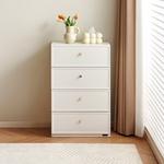 Quanu Комод для прихожей в современном минималистичном стиле, цвет Mousse White, 4 ящика - фото