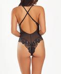 Женский цельный кружевной лиф, нижнее белье, боди iCollection, черный - фото 2