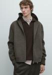 Толстовка Massimo Dutti Zip-up sweatshirt, Brown - фото