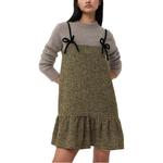 Безрукавное платье-мини в клетку houndstooth GANNI, желтый - фото 4