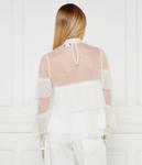 Блузка женская Twin-Set полупрозрачная кружевная, экрю - фото 3