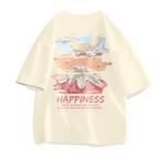 Футболка унисекс HUANQIU, тёмно-серый (Логотип Dream Center в стиле масляной живописи спереди_Большой логотип Dream Back в стиле масляной живописи сзади) - фото 3