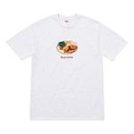 Футболка ss18 chicken dinner tee ash grey printing short sleeve gray Supreme, серый - фото