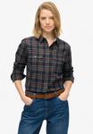 Блуза Superdry & Co Button-down blouse, Navy/Yellow Check/Blue - фото