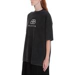 Футболка женская Balenciaga с логотипом, черный - фото 4