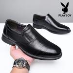 Повседневные туфли мужские черные Playboy, черные [со шнурками] - фото 8